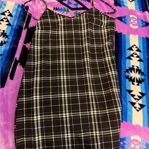 Black and White Plaid Dress